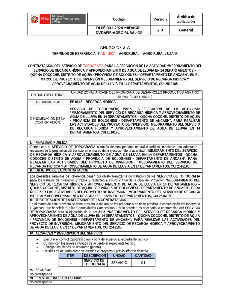 18.TDR - Topografo | PDF | Corrupción política | Topografía