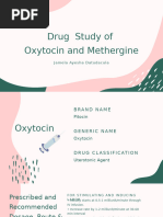 Drug Presentation On Methergine | PDF | Childbirth | Clinical Medicine