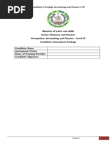 Accounting & Finance L4 Holistic Assessent