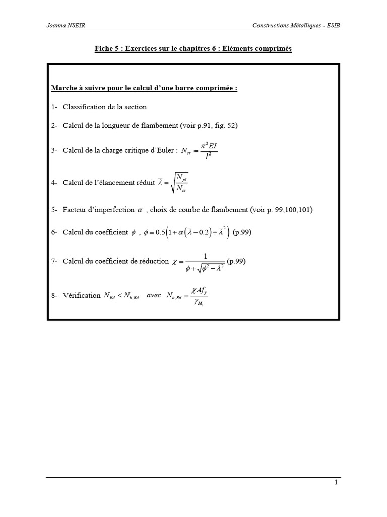 Calcul de flambement en acier S235 | PDF | Flambage | Mécanique du solide