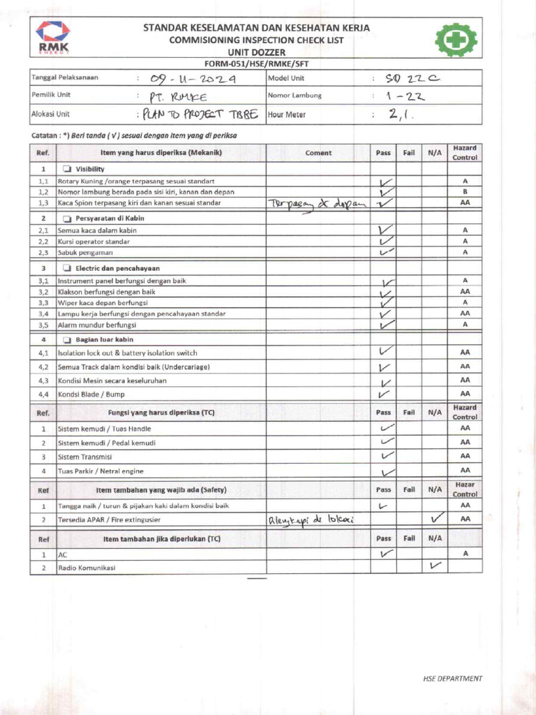 Commissioning Dozer 1-22 | PDF