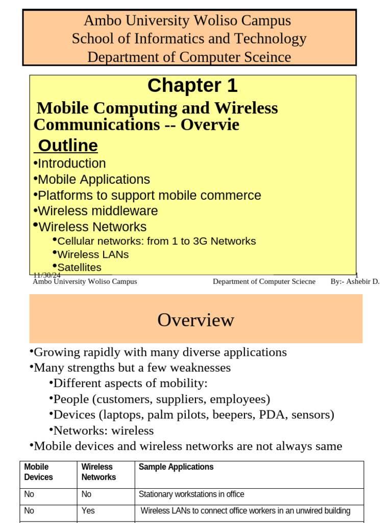 Chapter 1-Introduction To Wireless and Mobile Computing | PDF | World ... image.