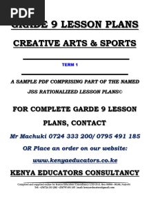 Cas Grade 9 t1 Lesson Plans