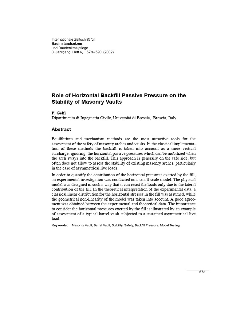14-Role of Horizontal Backfill | PDF | Stress (Mechanics) | Vault ...