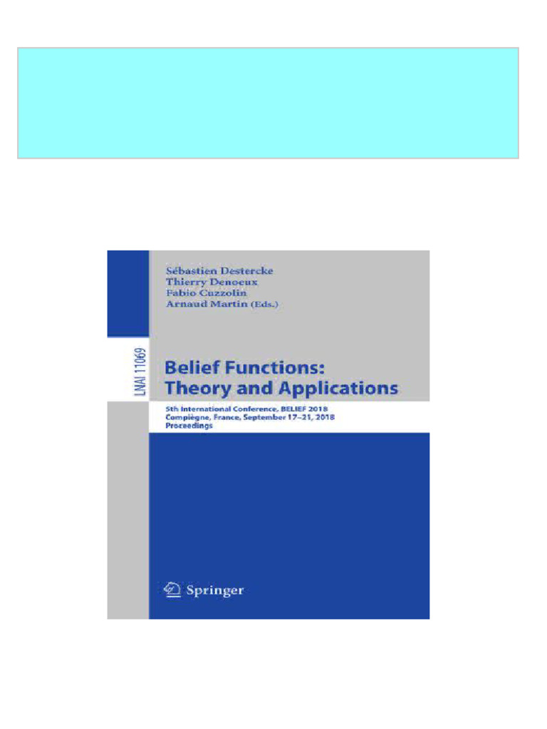 Immediate Download Belief Functions Theory and Applications 5th