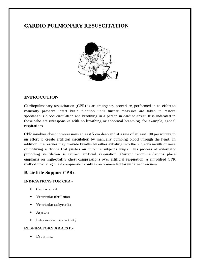 Essential CPR Techniques and Guidelines | PDF | Cardiopulmonary ...