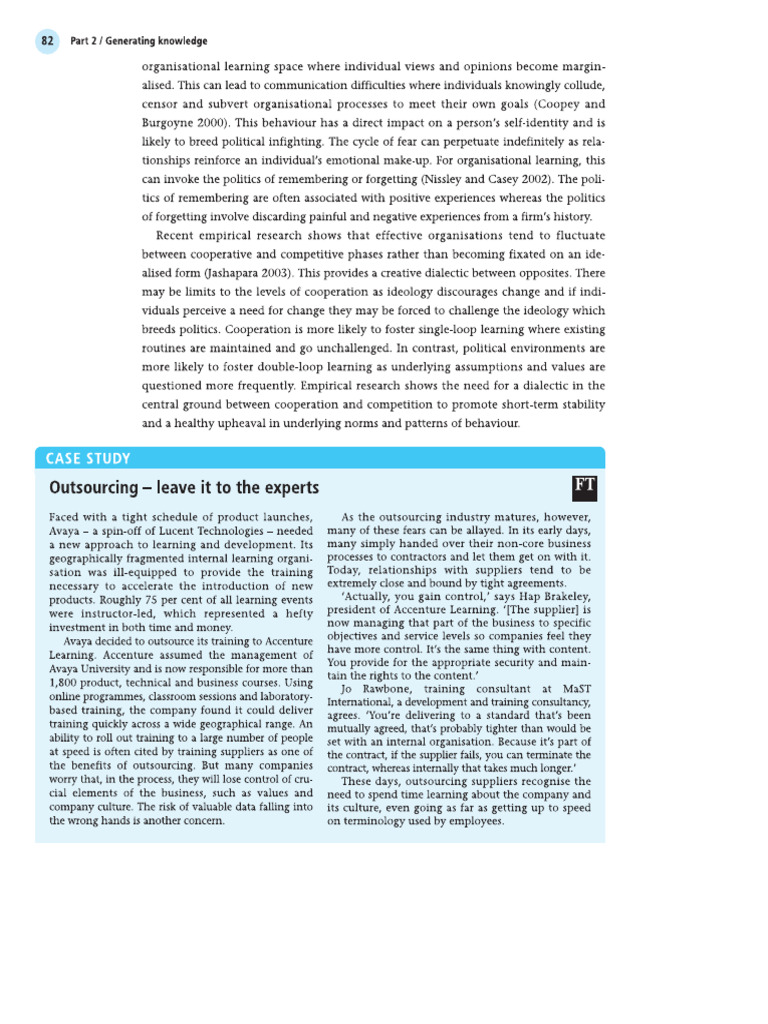 Out-Sourcing Case Study | PDF