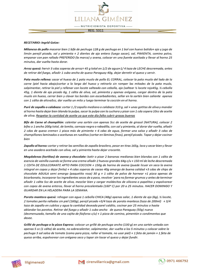 Recet Ingrid Getse | PDF | filete | Cocinando