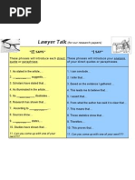 Lawyer Talk For Tables