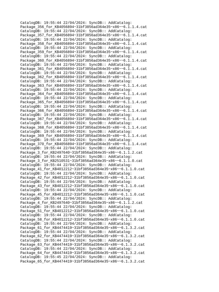 CatalogDB SyncDB AddCatalog Log | PDF