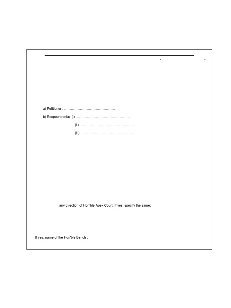 Urgent Hearing Mention Slip Format | PDF