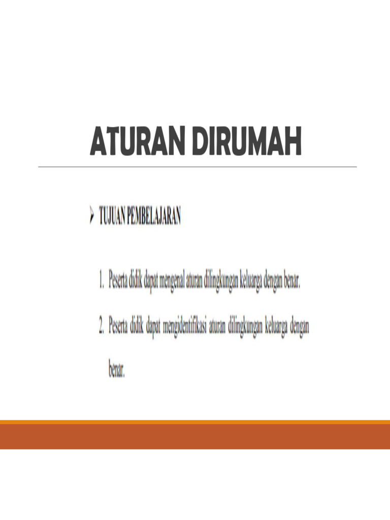 Aturan Dirumah | PDF