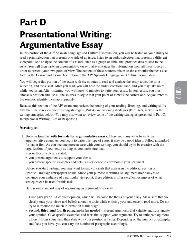 Argumentative Essay Guidelines in Spanish | PDF | Essays | Human ...