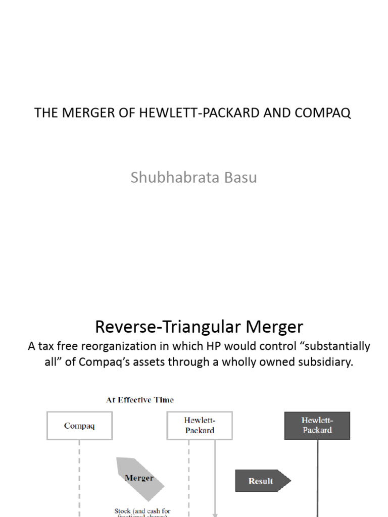 HP-Compaq Merger Analysis and Outcomes | PDF | Hewlett Packard | Dell