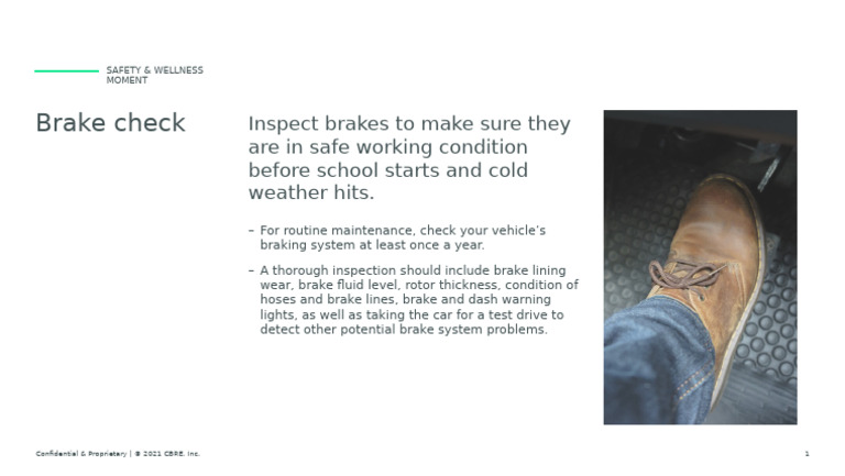 03 - GWS Safety & Wellness Moment - Brake Check | PDF
