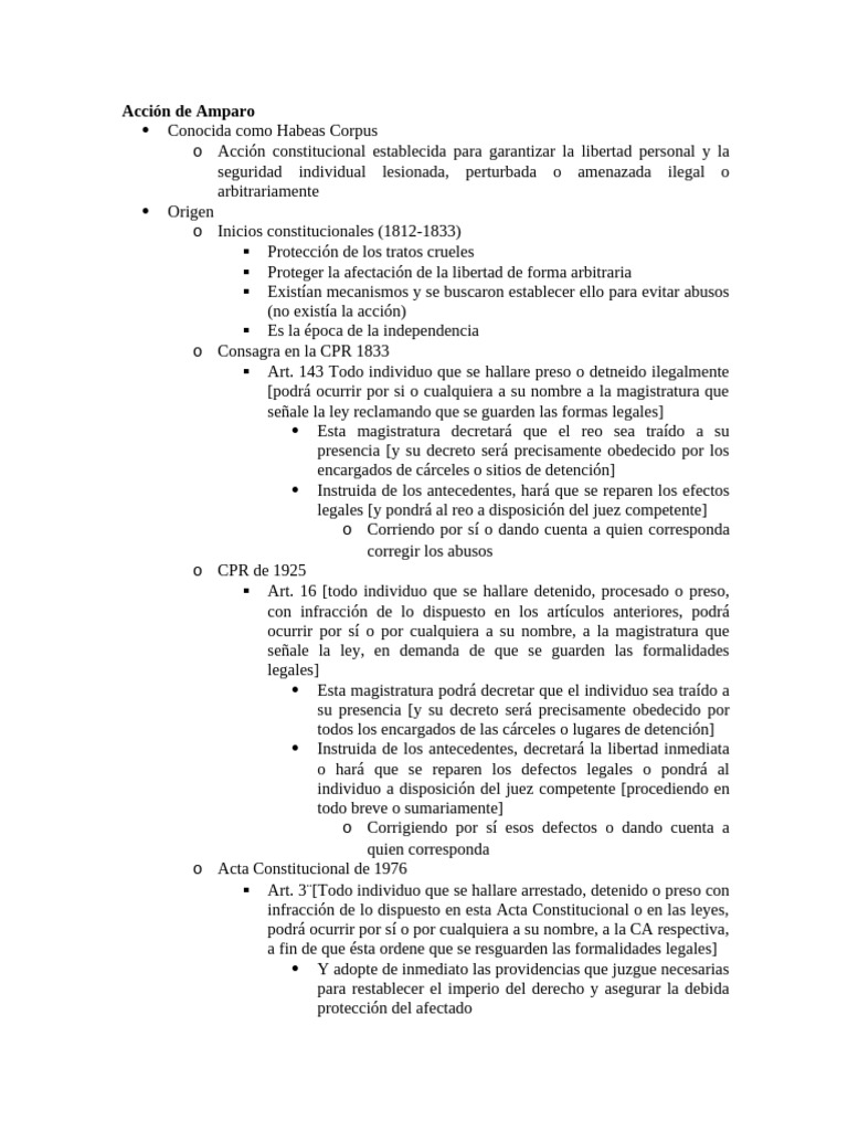 Acción de Amparo | PDF | Habeas corpus | Justicia