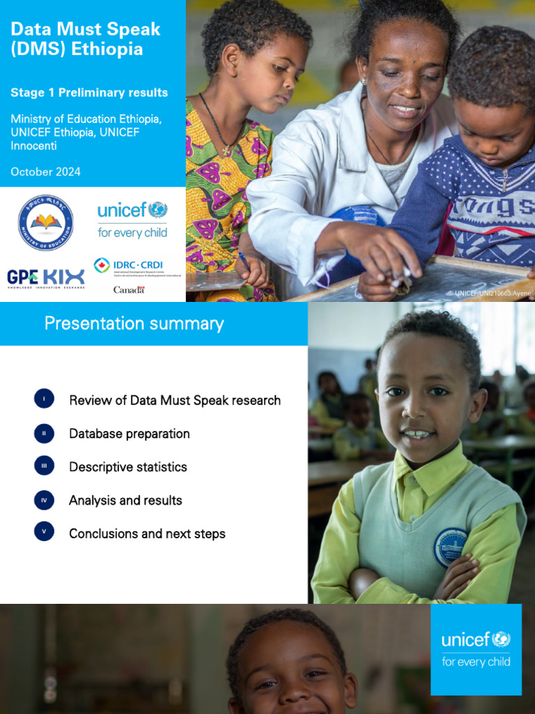 Data Must Speak Ethiopia Stage 1 Results | PDF | Teachers