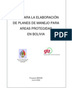 Guia para La Elaboración de Planes de Manejo para Areas Protegidas en Bolivia
