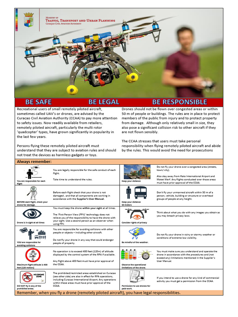 Curacao Drone Safety Guidelines | PDF | Unmanned Aerial Vehicle | Aircraft