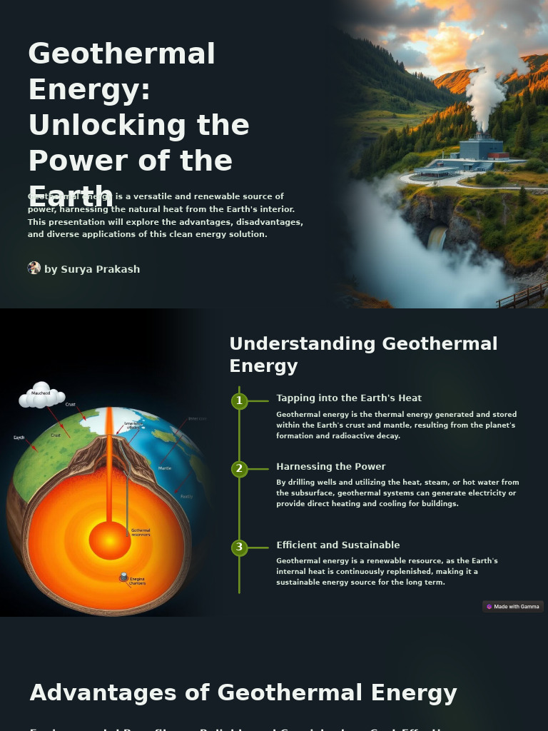 Geothermal Energy Unlocking The Power of The Earth PDF Geothermal
