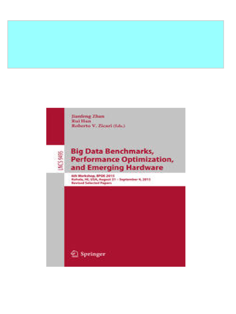 [FREE PDF sample] Big Data Benchmarks Performance Optimization and ...