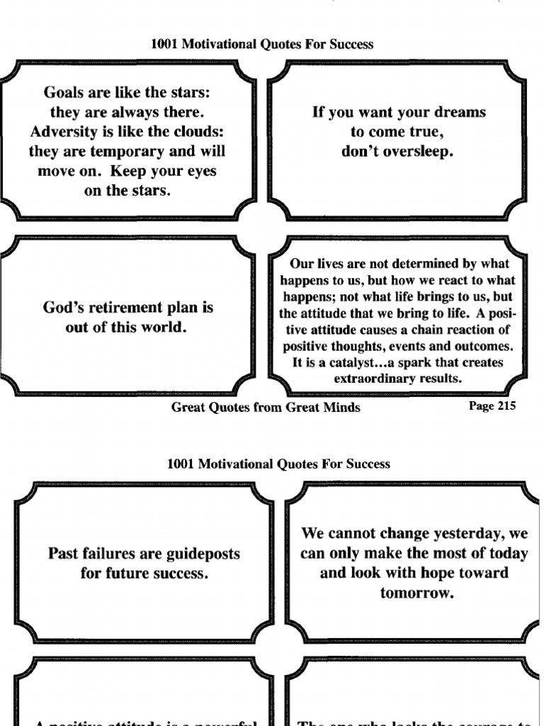 1001 Motivational Quotes for Success | PDF