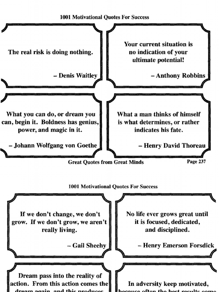 1001 Success Motivational Quotes | PDF