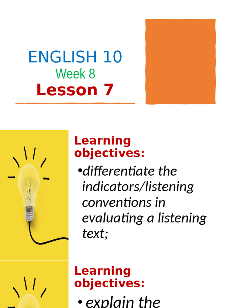 W8 - L7 - Evaluating A Listening Text | PDF
