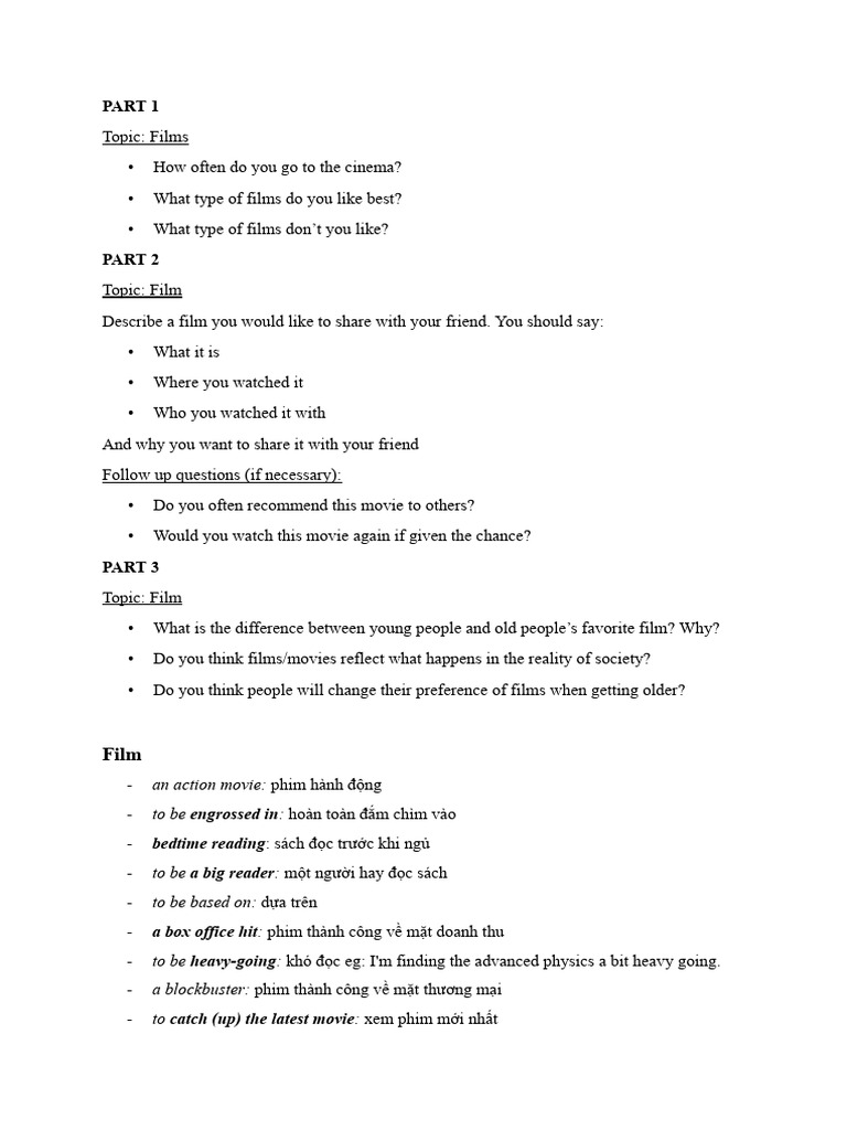 Topic Films - AAA Method | PDF