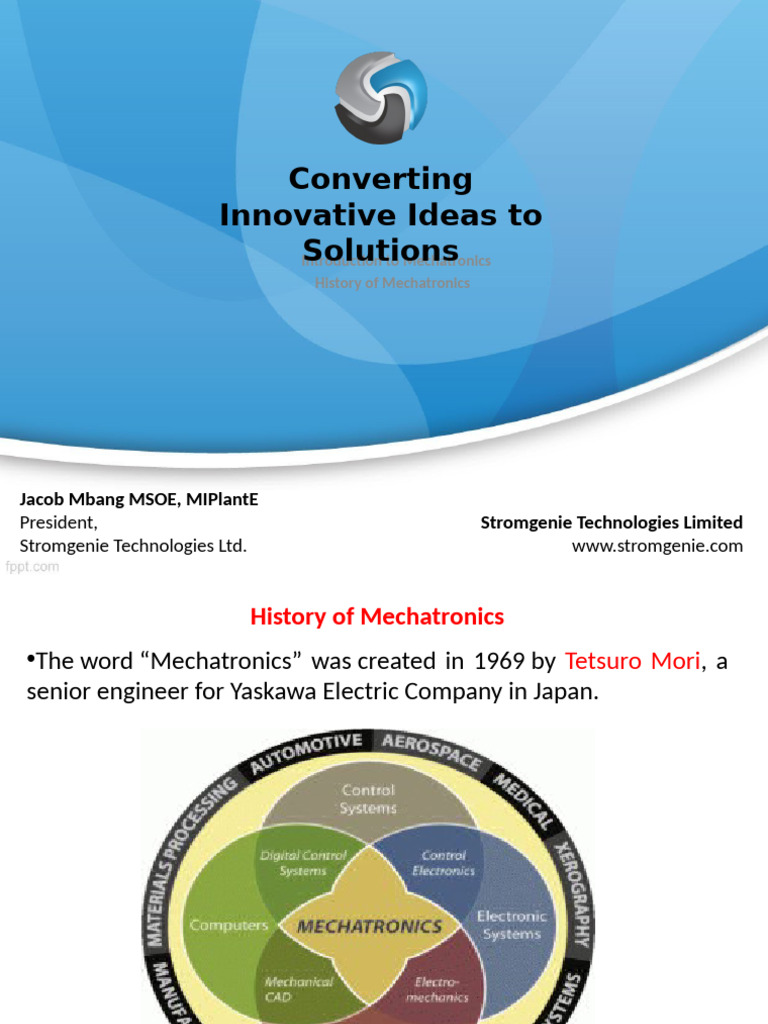 History and Fundamentals of Mechatronics | PDF | Mechatronics | Engineering