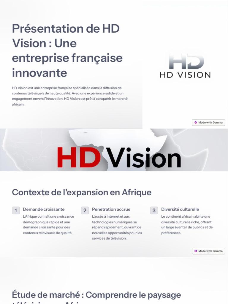 HD Vision : Expansion en Afrique | PDF | Afrique | Vidéo à la demande