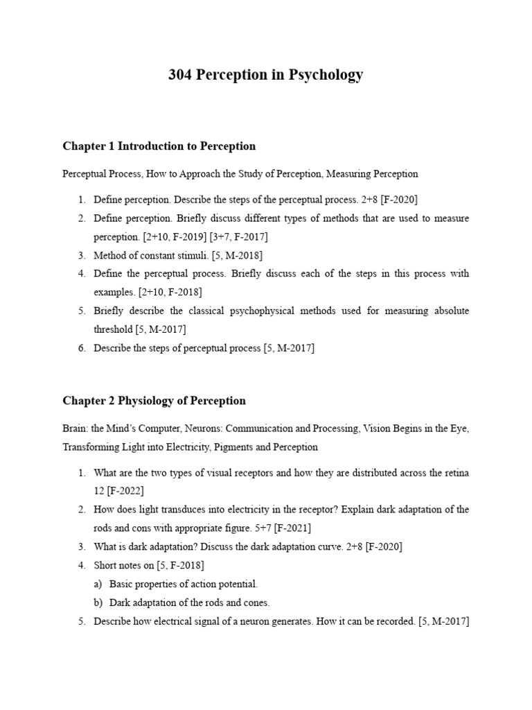 Understanding Perception in Psychology | PDF | Perception | Attention