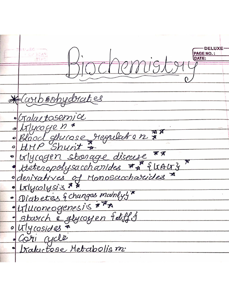 1st Yr Biochemistry Imp Topics | PDF