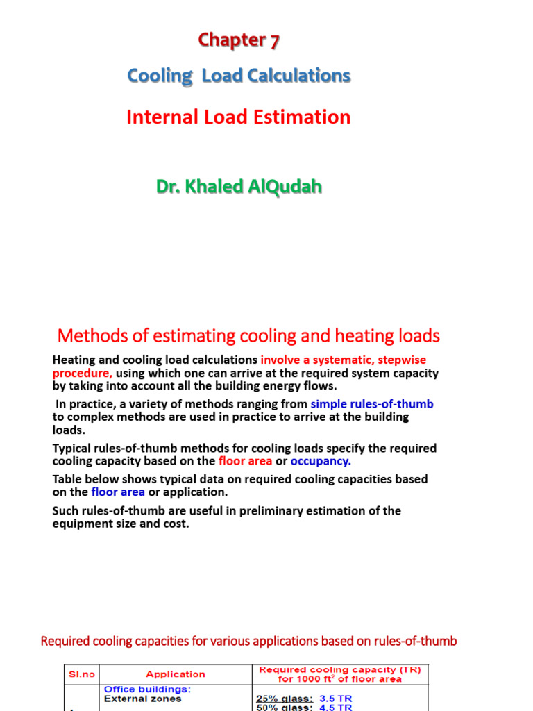 Cooling Load Calculation Methods | PDF | Heat Transfer | Heat