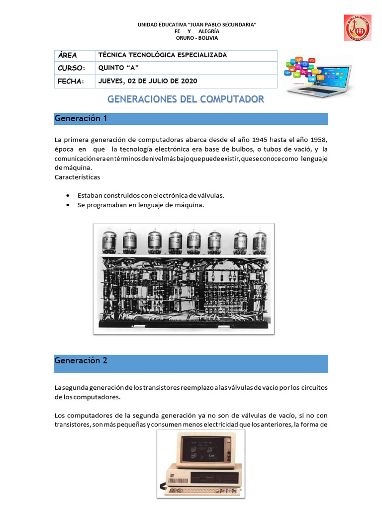 Evolución de las Computadoras | PDF | Circuito integrado | Microprocesador