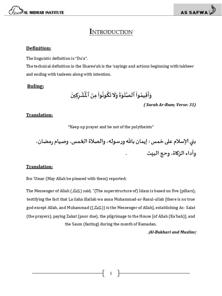 Importance of Salah in Islam | PDF | Muhammad | Abrahamic Religions