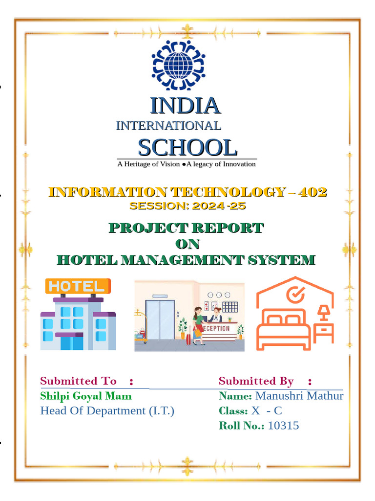 It Project | PDF | Databases | Hotel