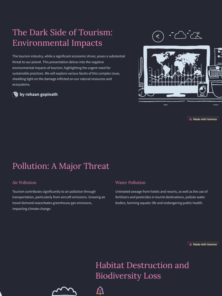 The Dark Side of Tourism Environmental Impacts | PDF | Environmental ...