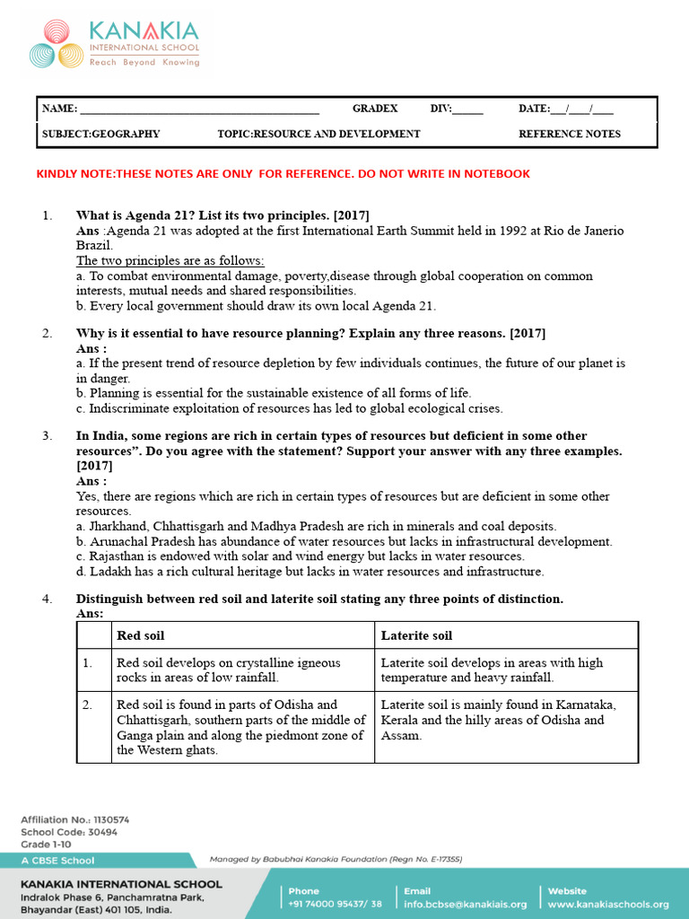 Geography Study Guide for Students | PDF | Soil | Resource