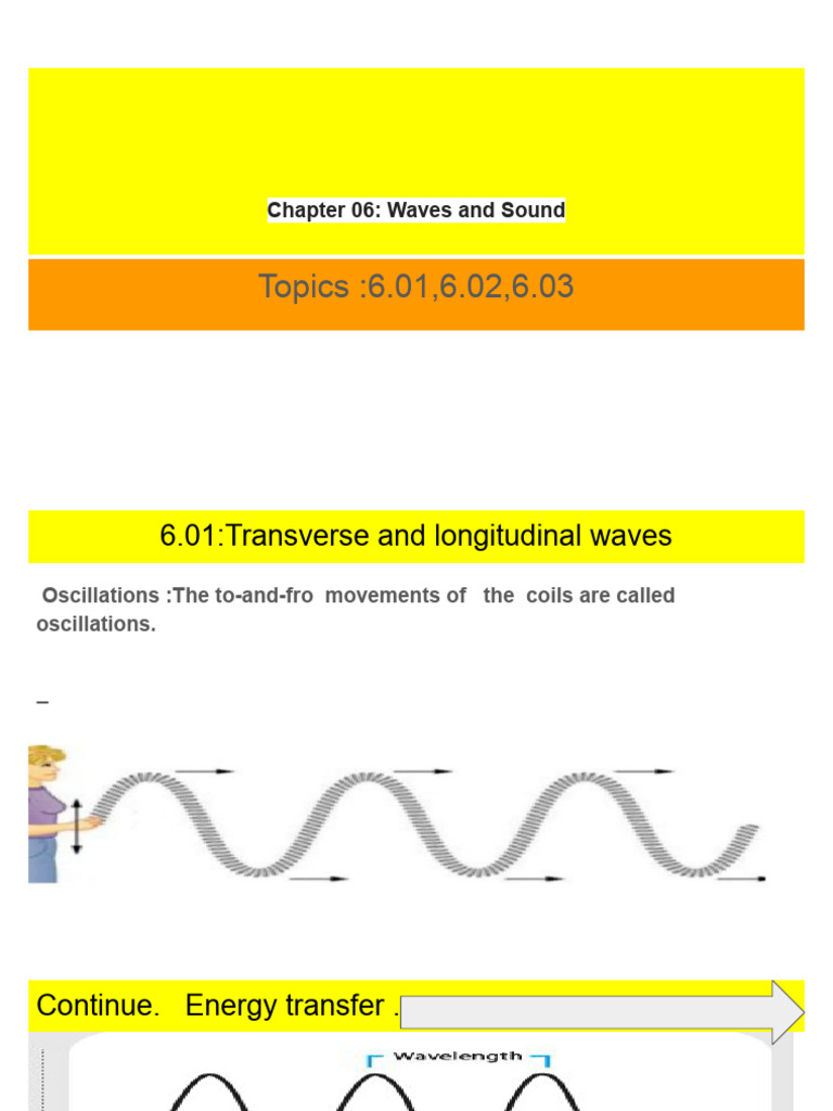 Waves and Sound Concepts for Class 6 | PDF | Frequency | Waves