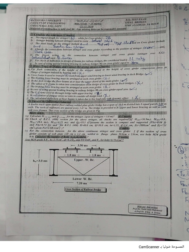 Midterm Steel Solution 2024 | PDF
