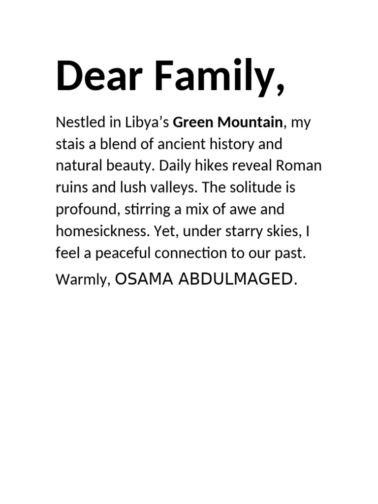 Dear Family | PDF