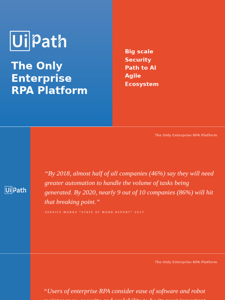 Enterprise RPA Platform Overview | PDF | Automation | Business Process ...