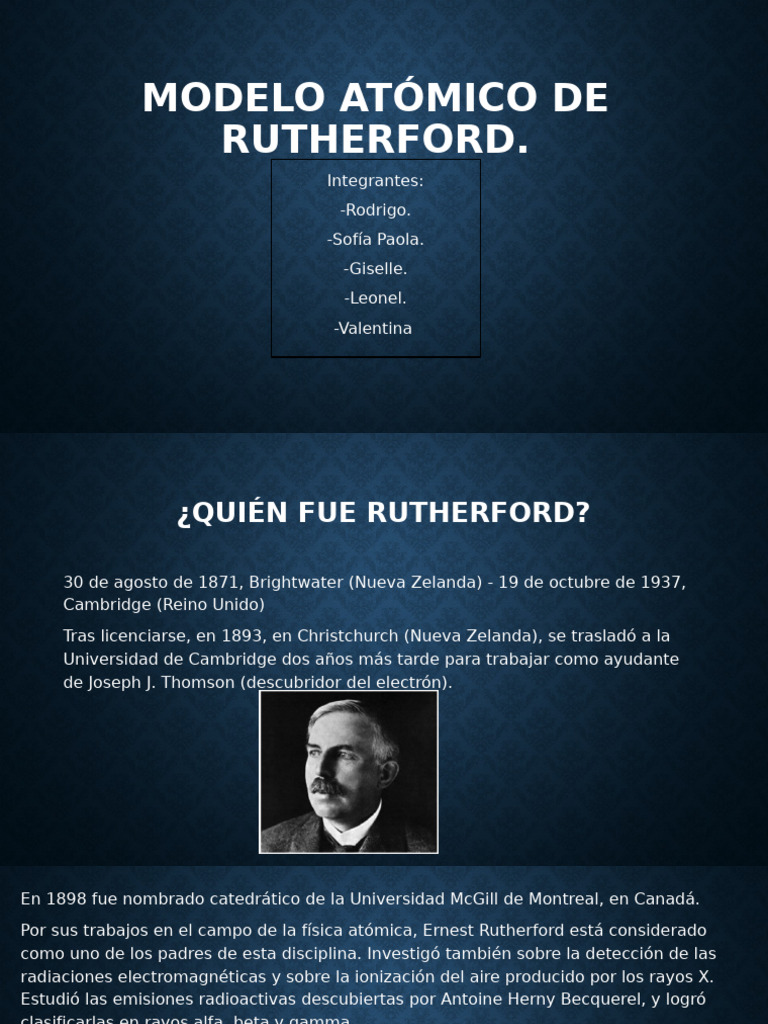 Modelo Atómico de Rutherford | PDF | Núcleo atómico | Átomos