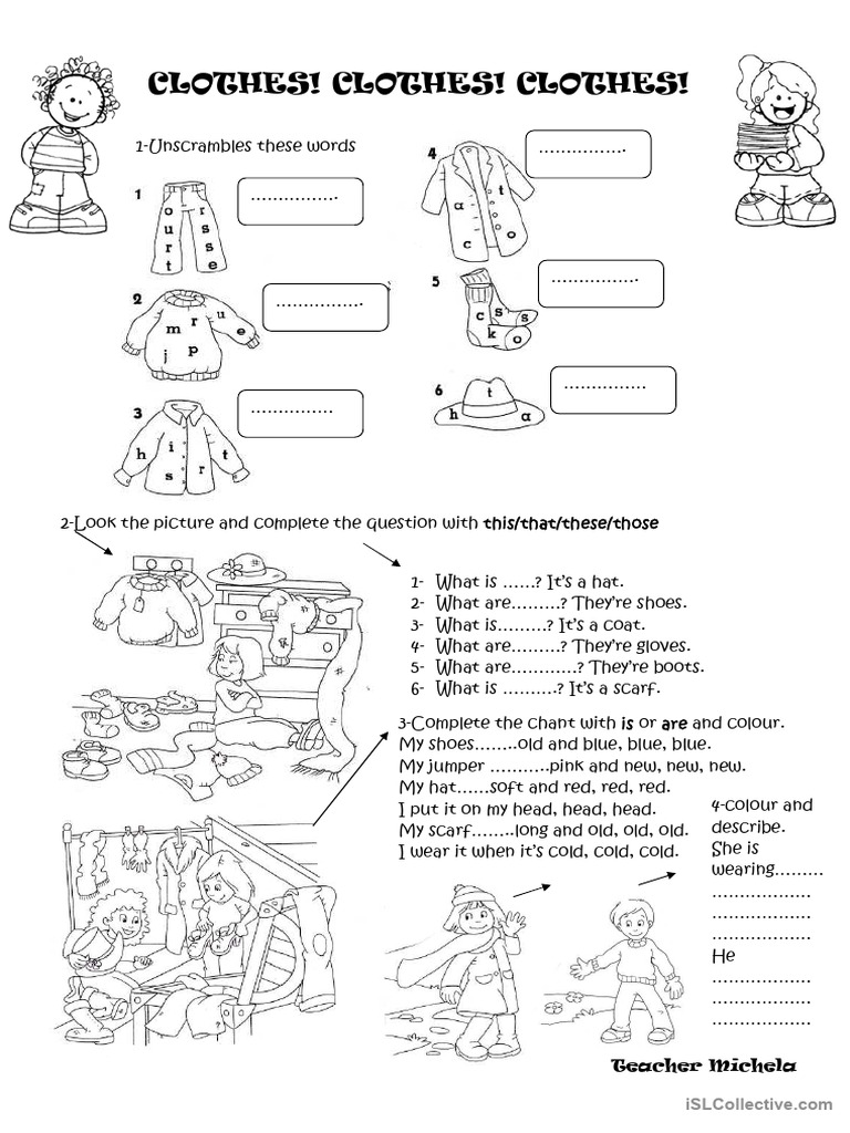 Clothes Activities for Kids | PDF