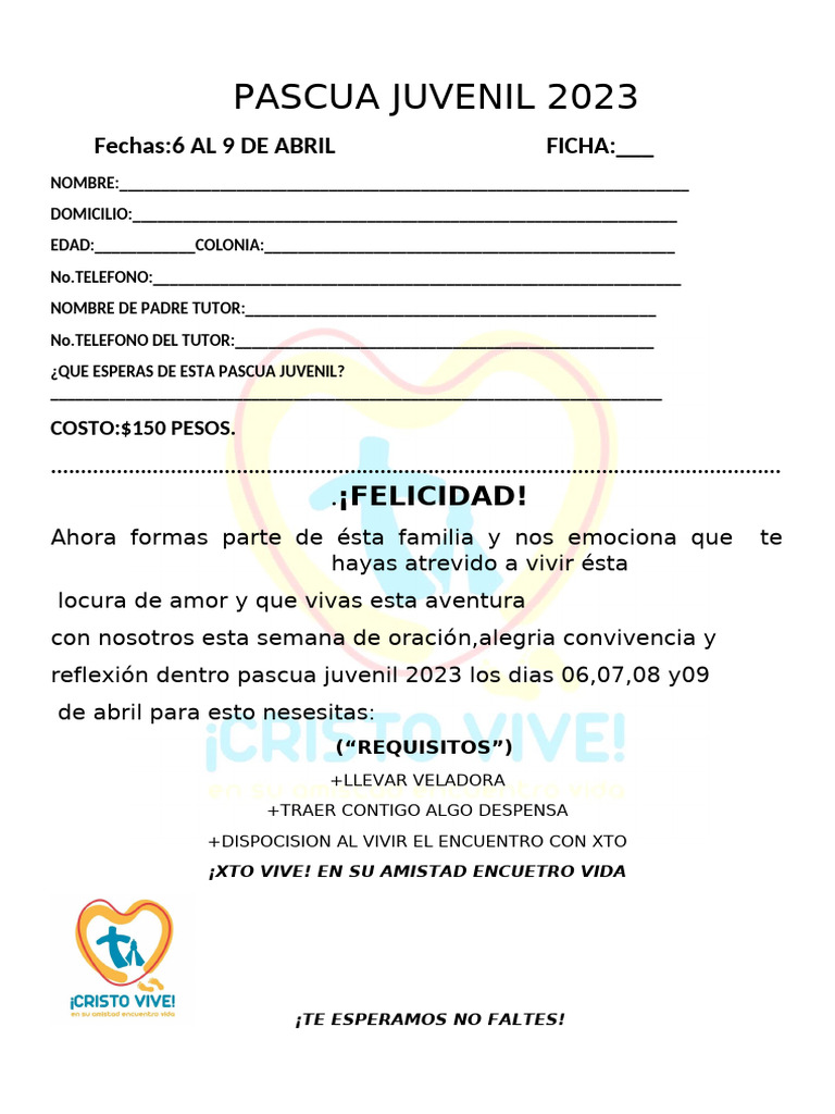 Pascua Juvenil 2023 | PDF