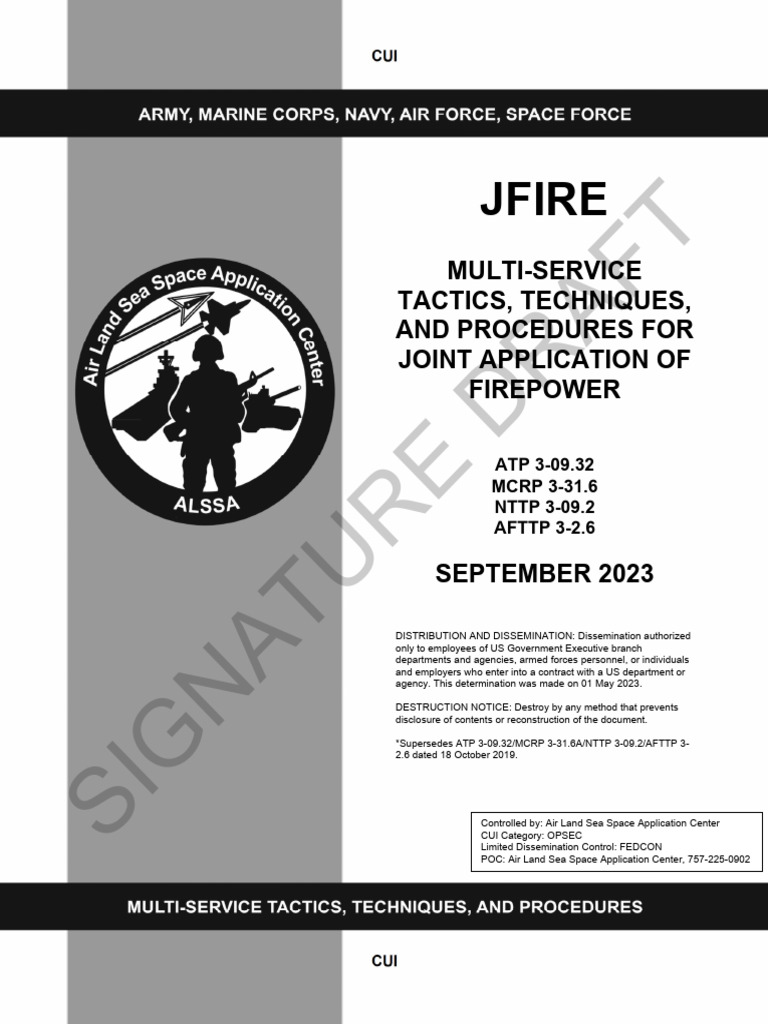 JFIRE 2023: Joint Firepower Procedures | PDF | Close Air Support ...