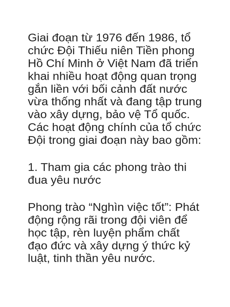 Các Ho T Đ NG C A Đ I | PDF