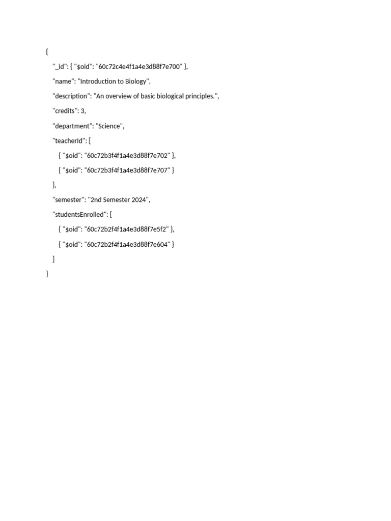 MongoDB Documentation for School Project | PDF