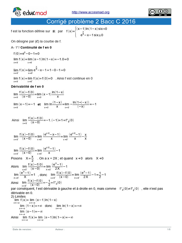 Exercices corrigés de maths seconde S | PDF | Asymptote | Limite ...